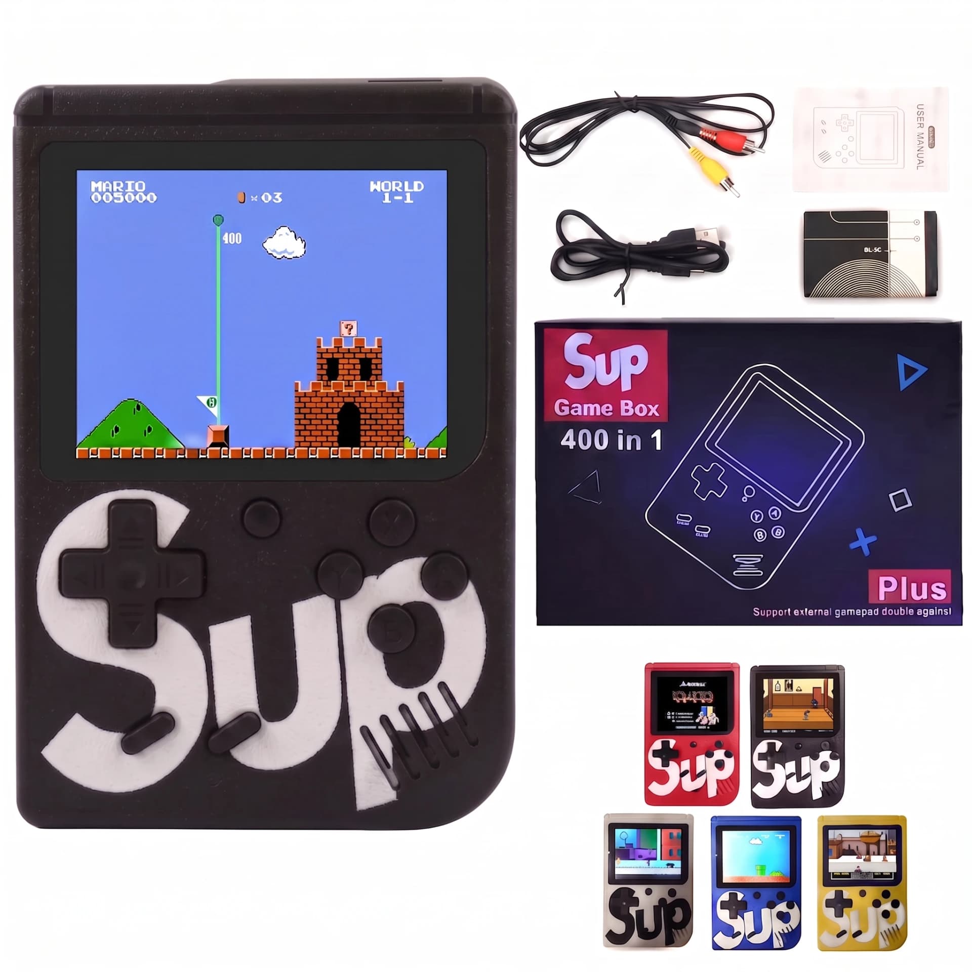 Sup Game Box Mini Handheld Console with 400 Games
