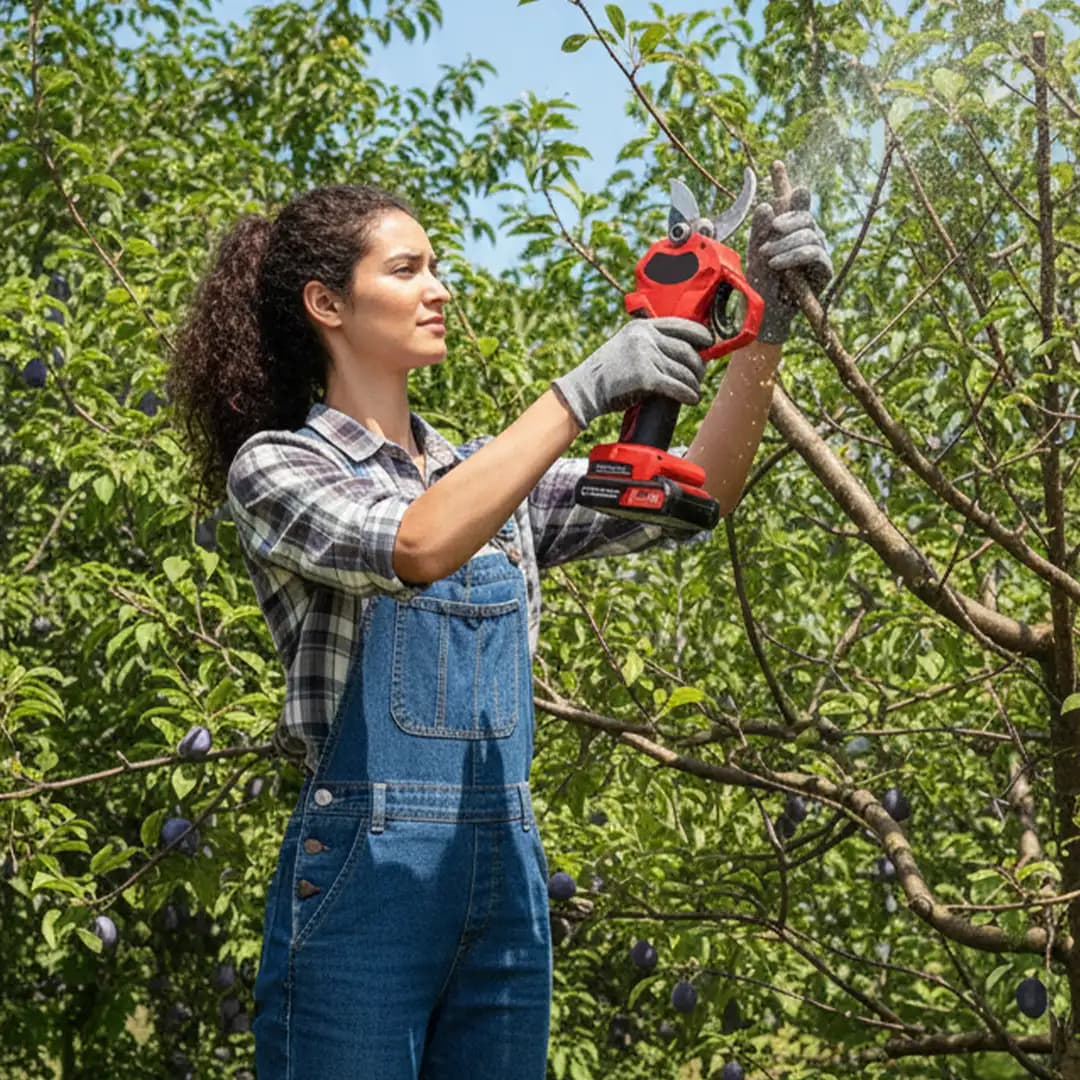 Electric Cordless Pruning Shears Kit with 2 Batteries