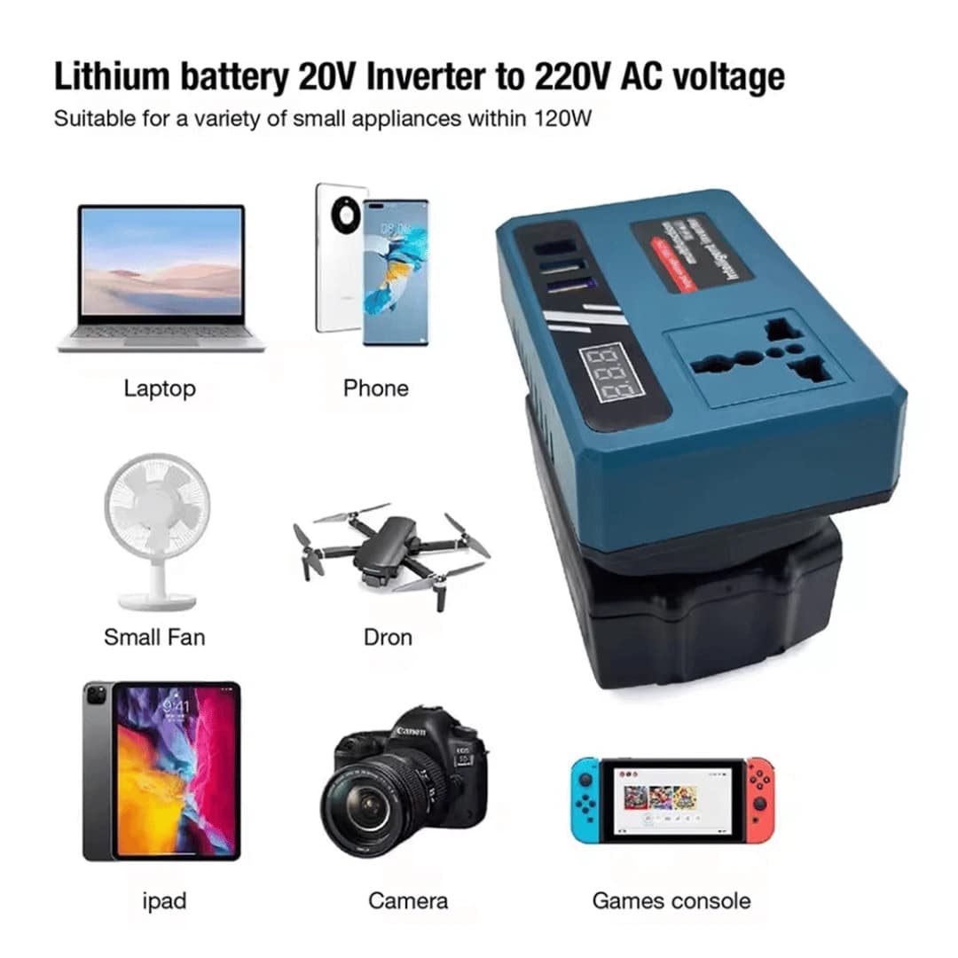 VoltMate Power Inverter 21V Portable Battery Generator