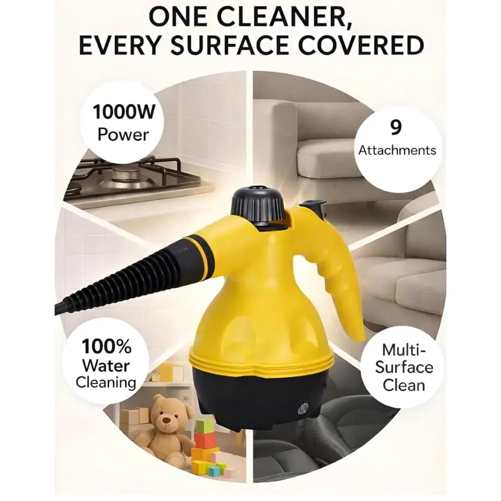 Handheld Multi-Purpose Steam Cleaner with Accessory Kit