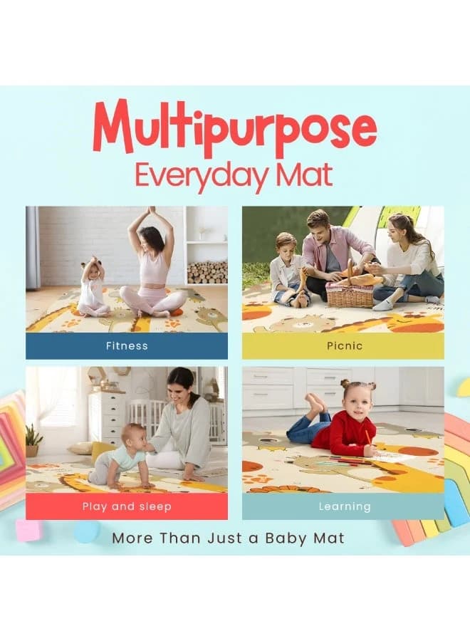 NEXSO Waterproof Foldable Baby Play Mat (200 x 180 cm)