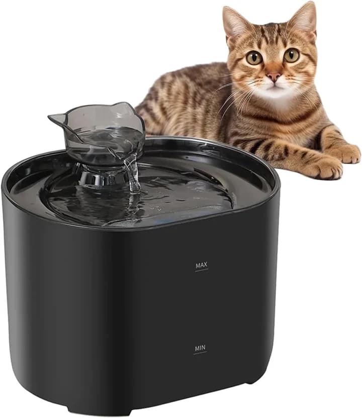 NEXSO Cat Water Fountain with 4 Layer Filter - Black