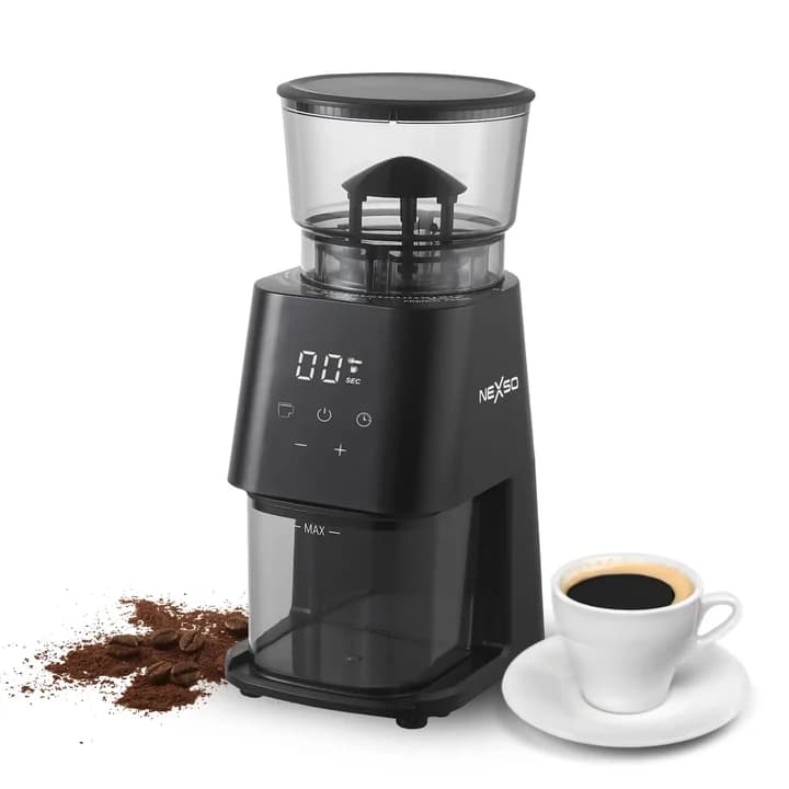 NEXSO Electric Coffee Grinder with Digital Display 150W