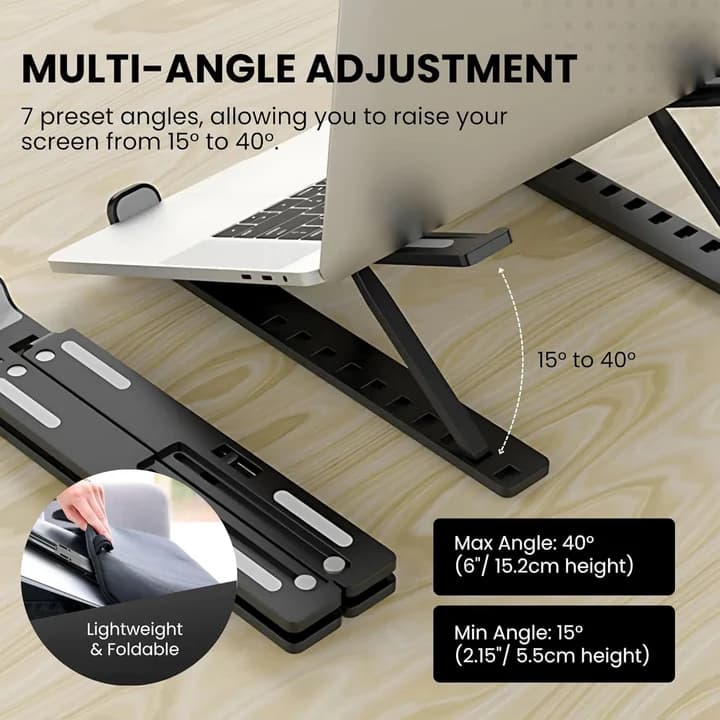 NEXSO Adjustable Aluminum Laptop Stand - 7 Angles