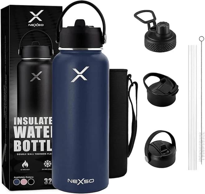NEXSO Insulated Stainless Steel Water Bottle - 1000ml / 32oz