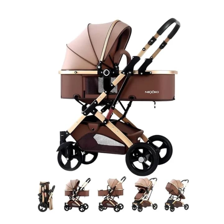 NEXSO 2-in-1 Reversible Foldable Baby Stroller