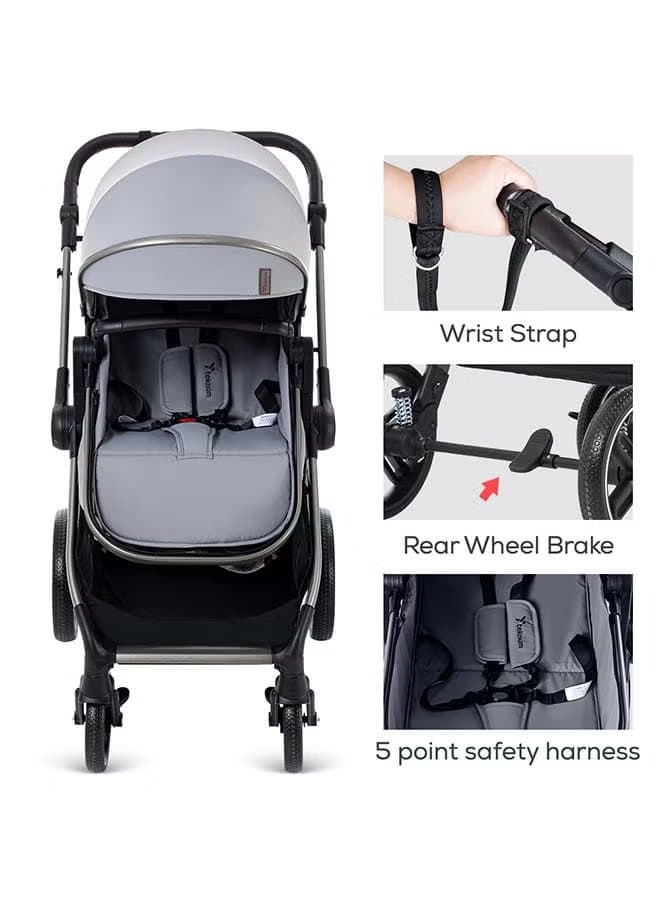 TEKNUM 3 in 1 Travel Prime Stroller - Grey