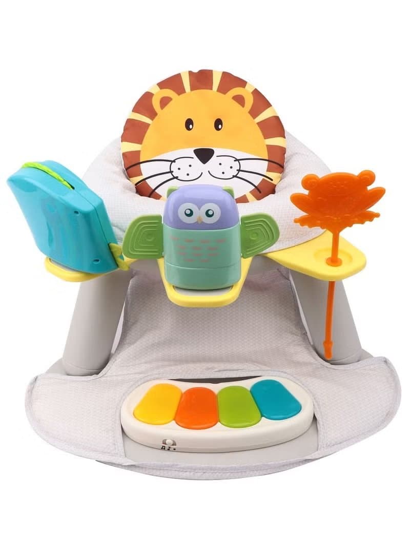 Teknum 2-IN-1 Dining Chair/ Toddler Play Seat W/ Pedal Piano -White