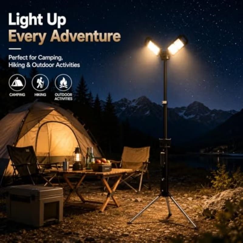 Toby's VIP 11 Pro Rechargeable Camping Light with Tripod