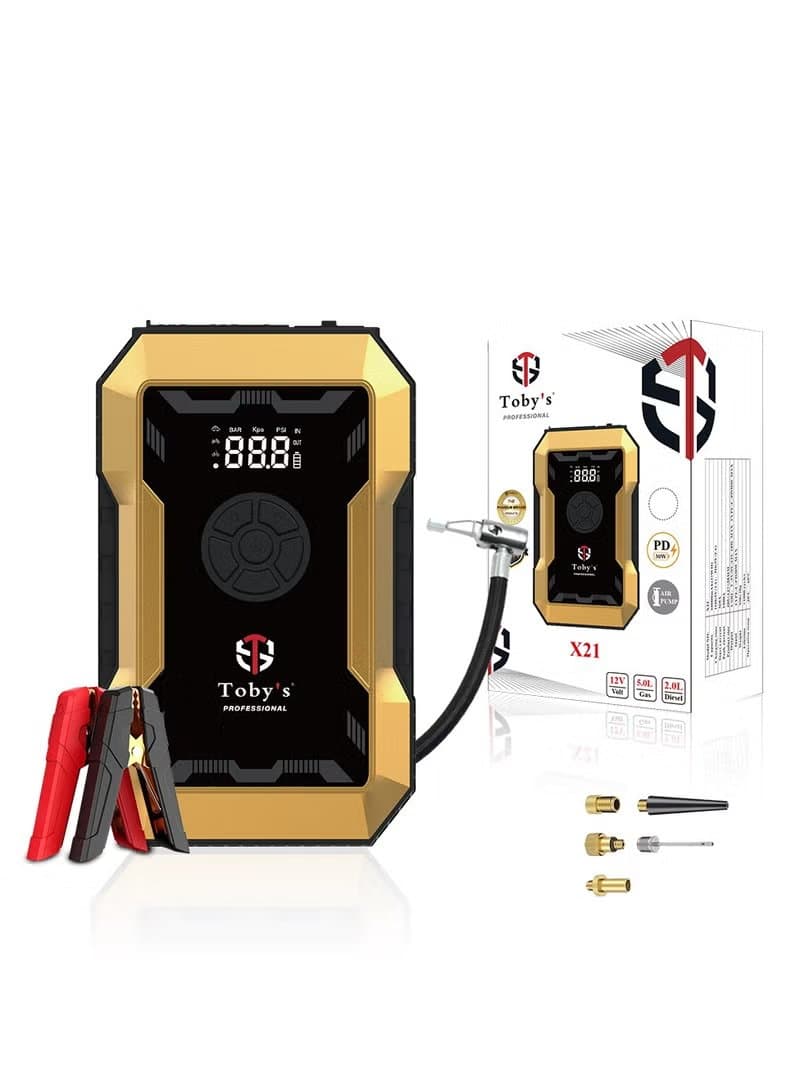 Toby's X21 Car Jump Starter with Air Compressor 10000mAh