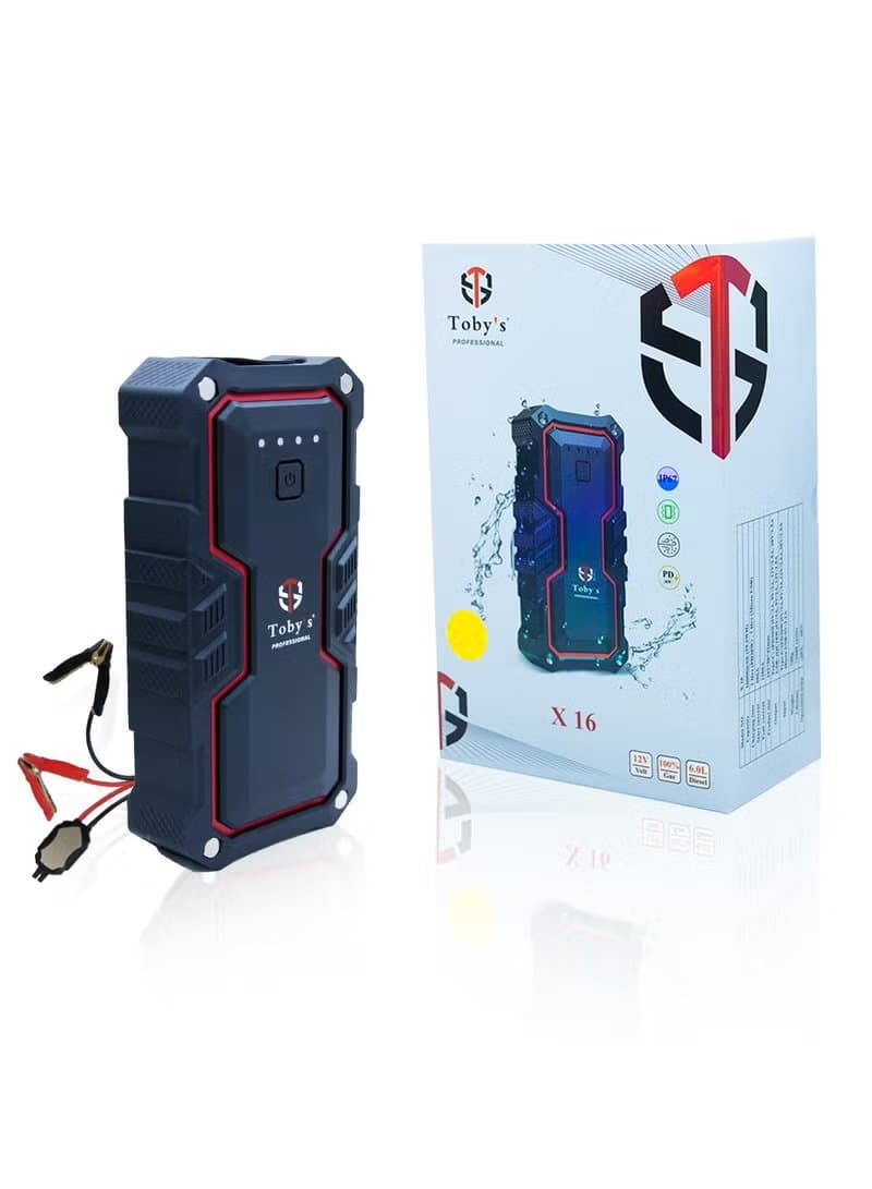 Toby's X16 Multifunction Portable Car Jump Starter & Power Bank 16000mAh