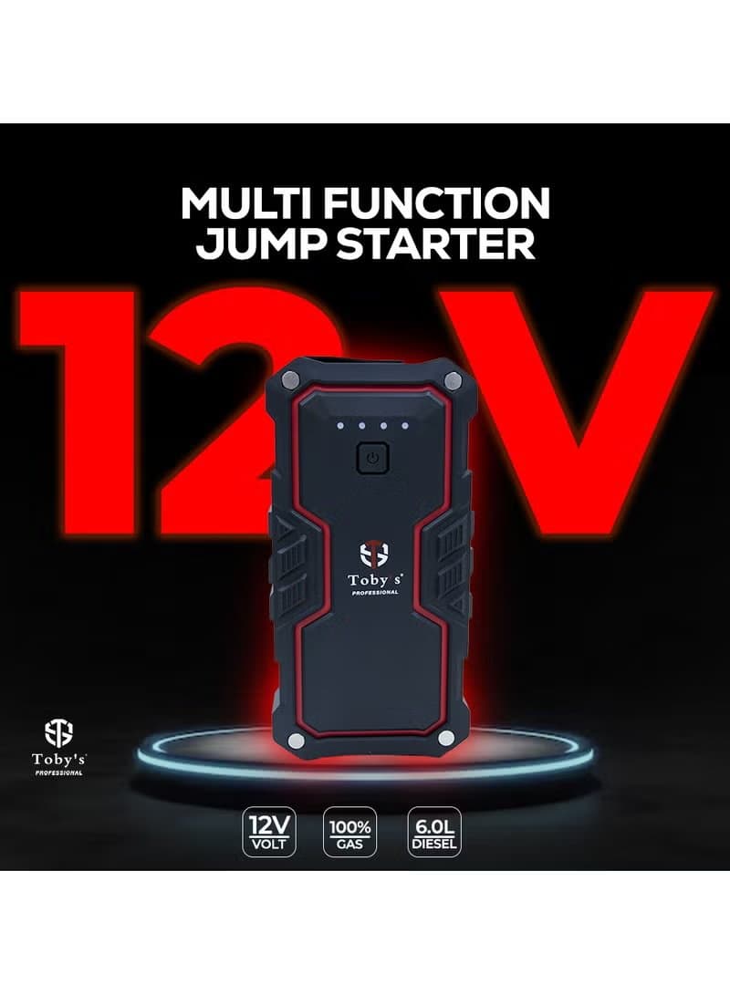 Toby's X16 Multifunction Portable Car Jump Starter & Power Bank 16000mAh