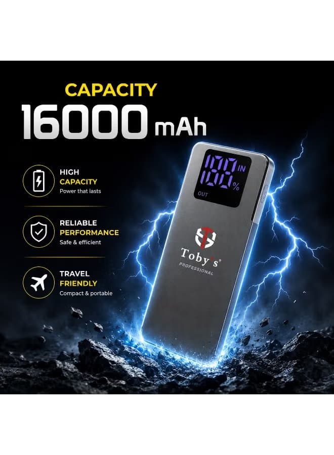 Toby's X20 T66 PRO Portable Car Jump Starter & Air Compressor Power Bank (16000mAh, 1000A)