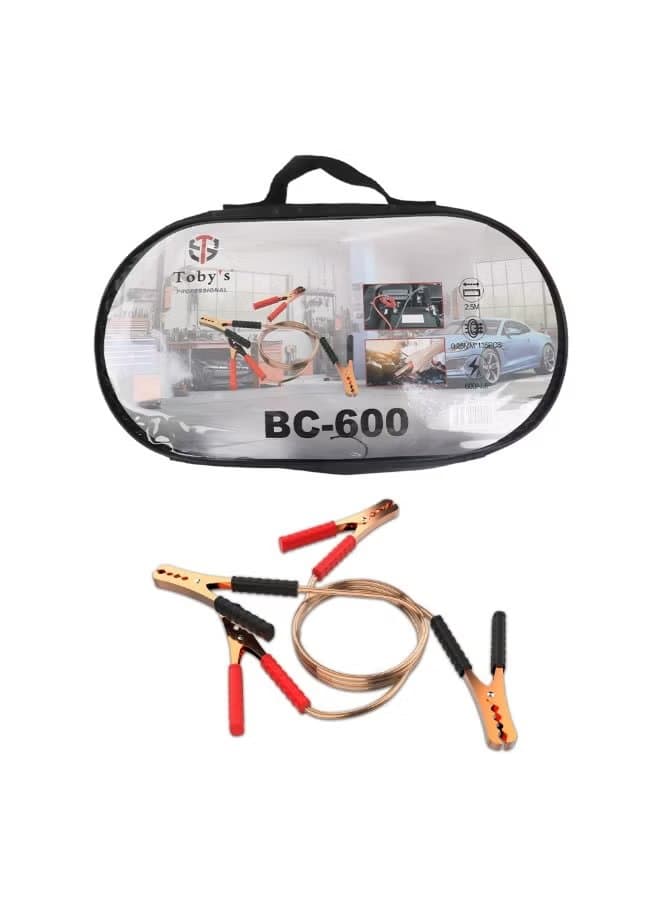 Toby's BC-600 Heavy Duty Car Booster Jumper Cable 600AMP - 2.5M