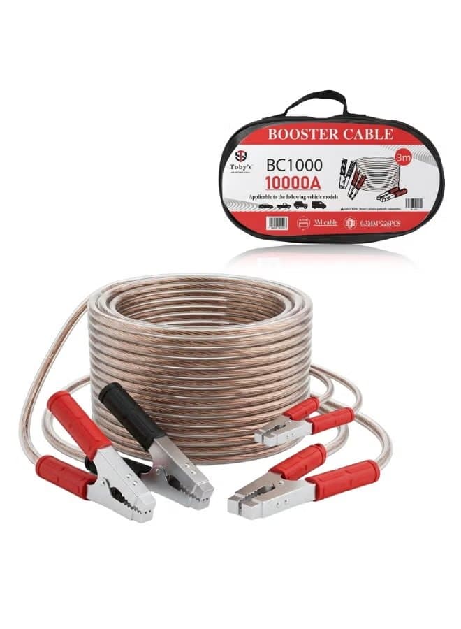 Toby's BC-1000 Heavy Duty Car Booster Jumper Cable 1000 AMP - 3M