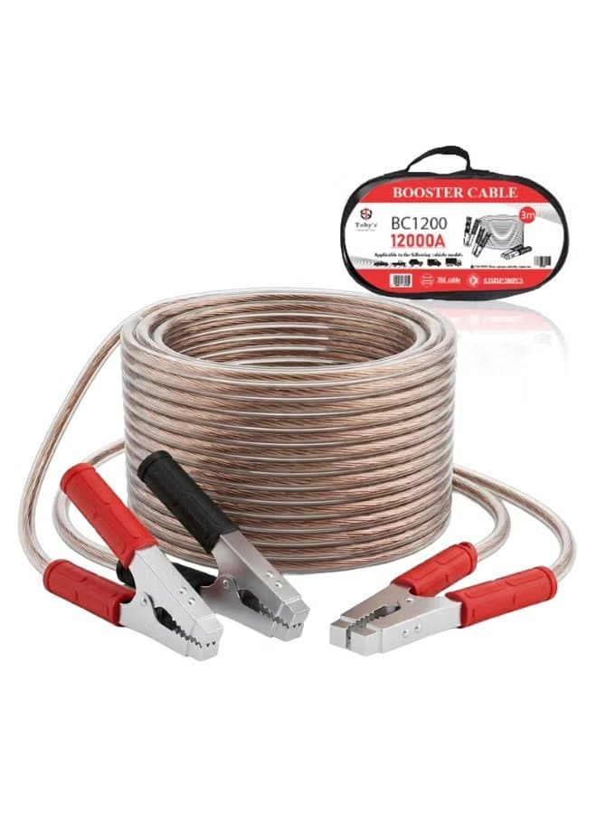 Toby's BC-1200 Heavy Duty Car Booster Jumper Cable 12000A - 3m