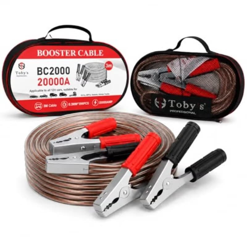 Tobys BC-2000 Heavy Duty Car Booster Jumper Cable 20000A (3 Meters)