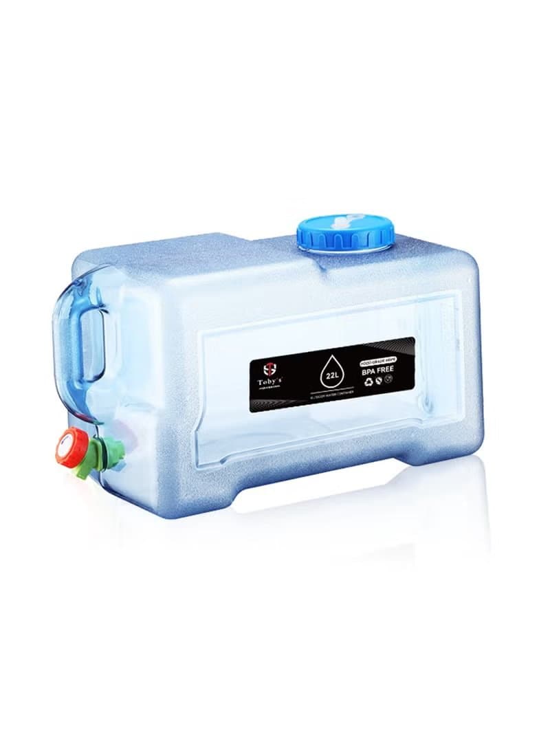 Toby's 22L Pure Water Bucket Food-Grade Water Container with Tap & Handle