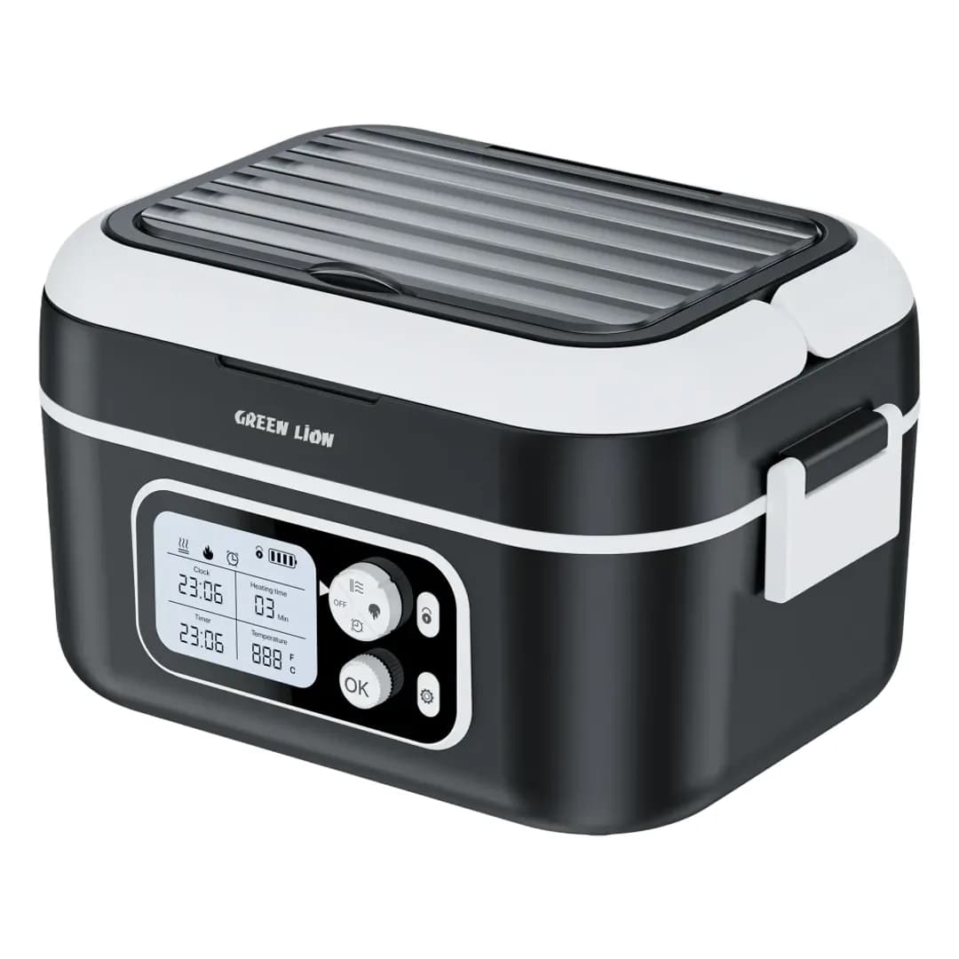 Green Lion GLB-35 Rechargeable Electric Lunch Box 1.5L - Black