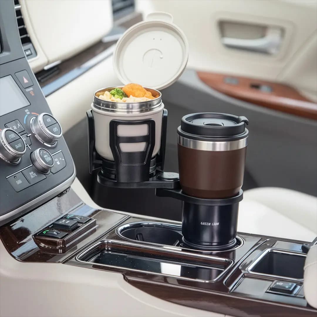Green Lion Drive Flex 2-In-1 Car Cup Holder - Black