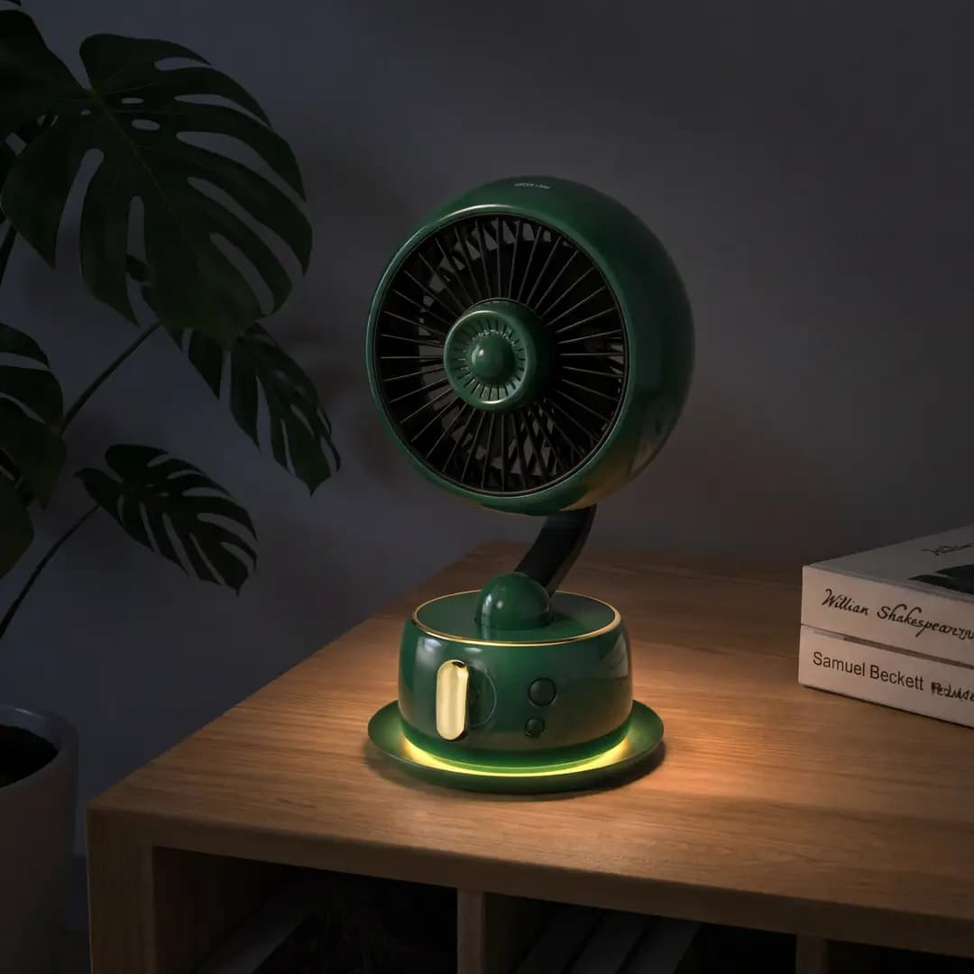 Green Lion 1950 Vintage Desktop Fan - Green
