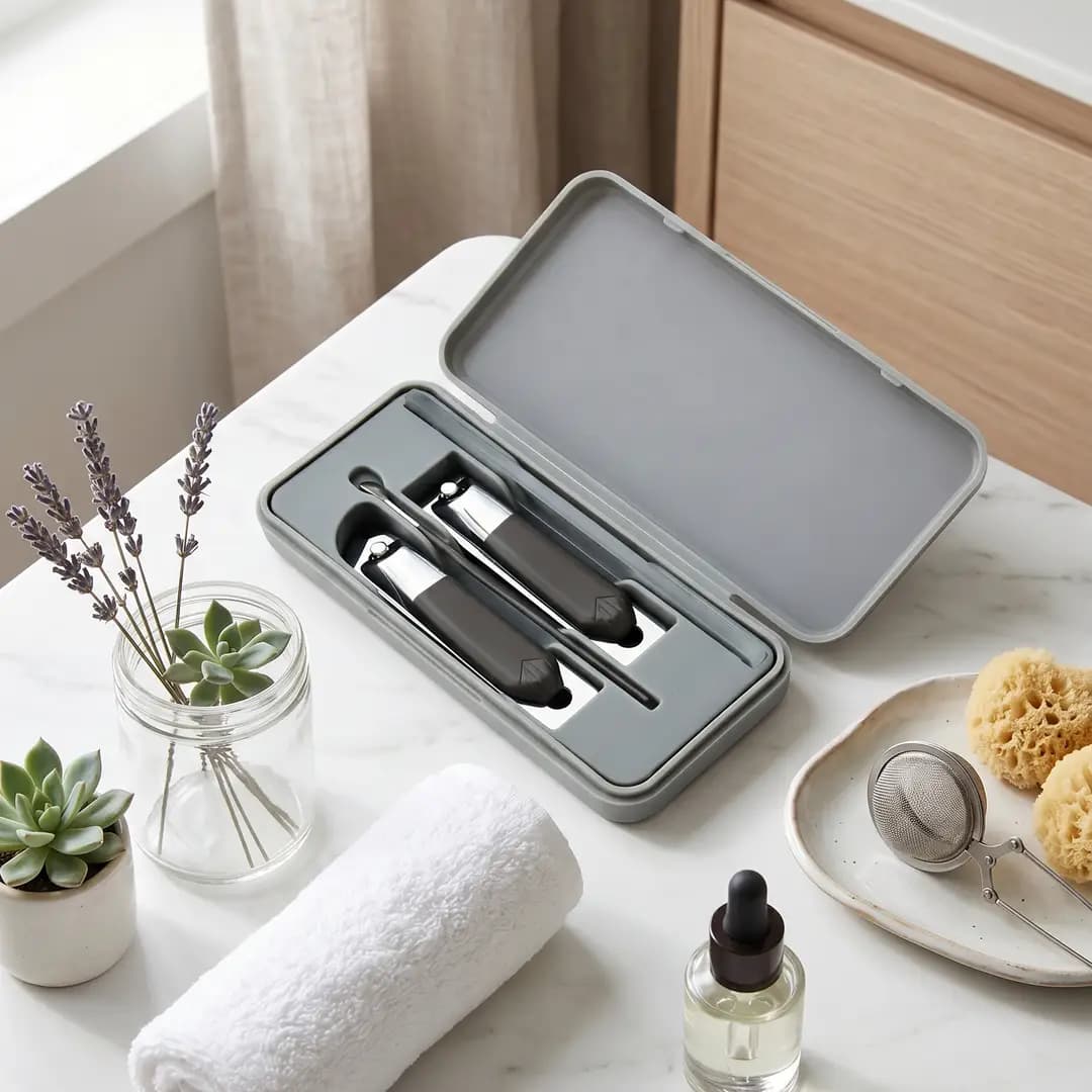 Green Lion 4 in 1 Stainless Steel Manicure Set - Grey