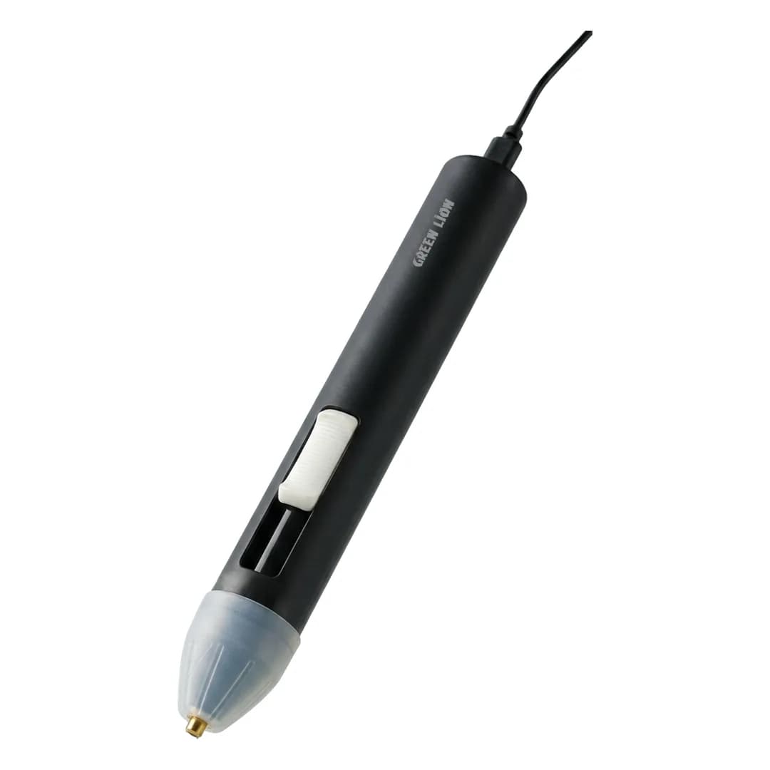 Green Lion Electric Glue Pen with Multi-Color Glue Sticks - Black