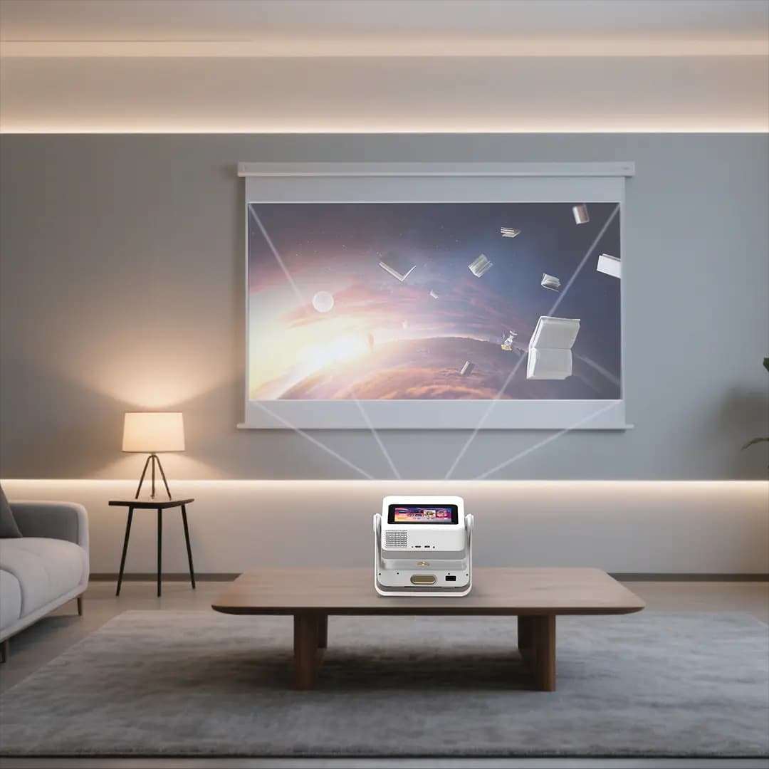 Green Lion Orion 2 Smart Projector with Smart Display & 4K Support - White