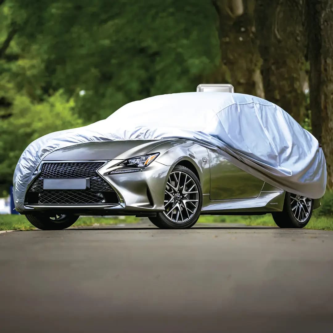 Green Lion Solar Auto Car Cover - Grey