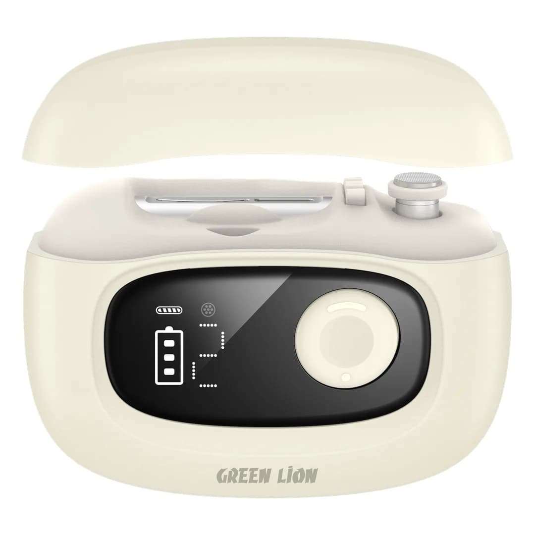 Green Lion Electric Nail Care Device with Digital Display - Cream