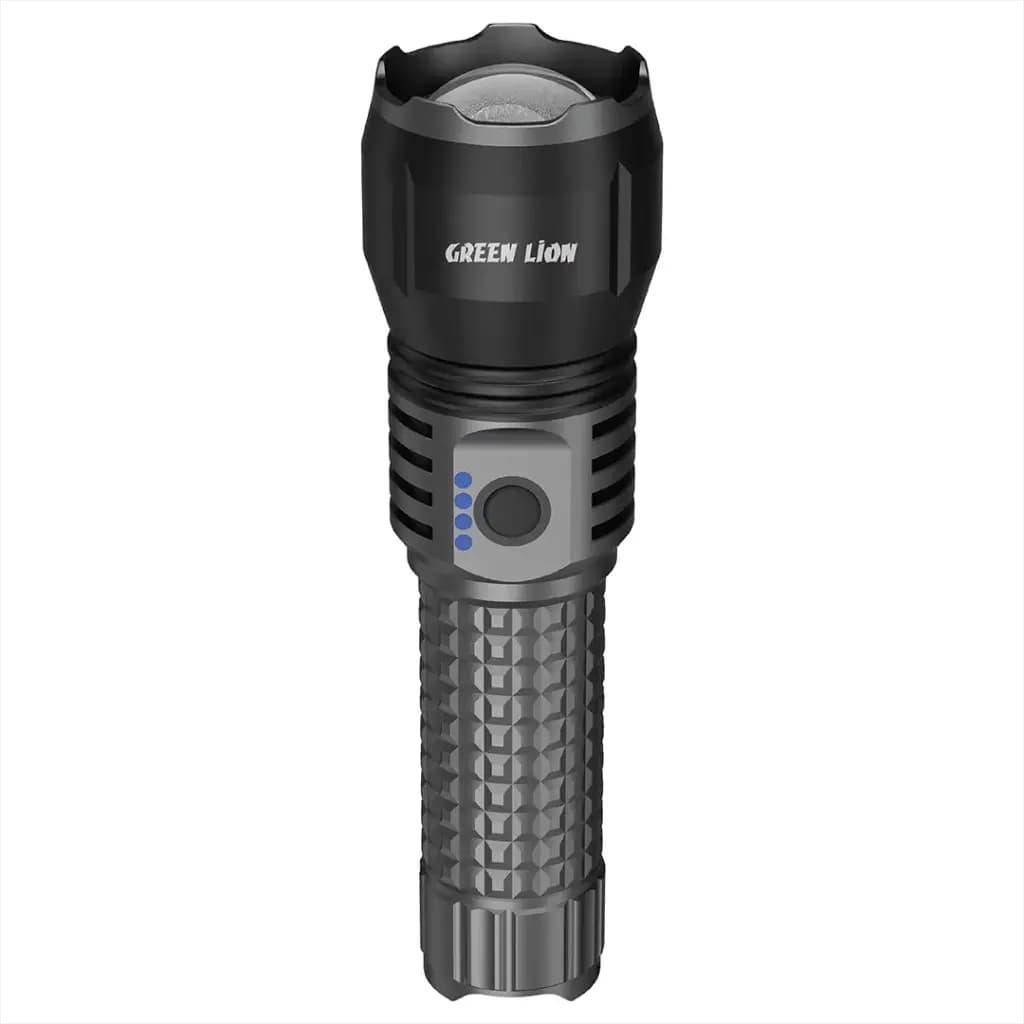 Green Lion Hunter Portable LED Torch - Grey