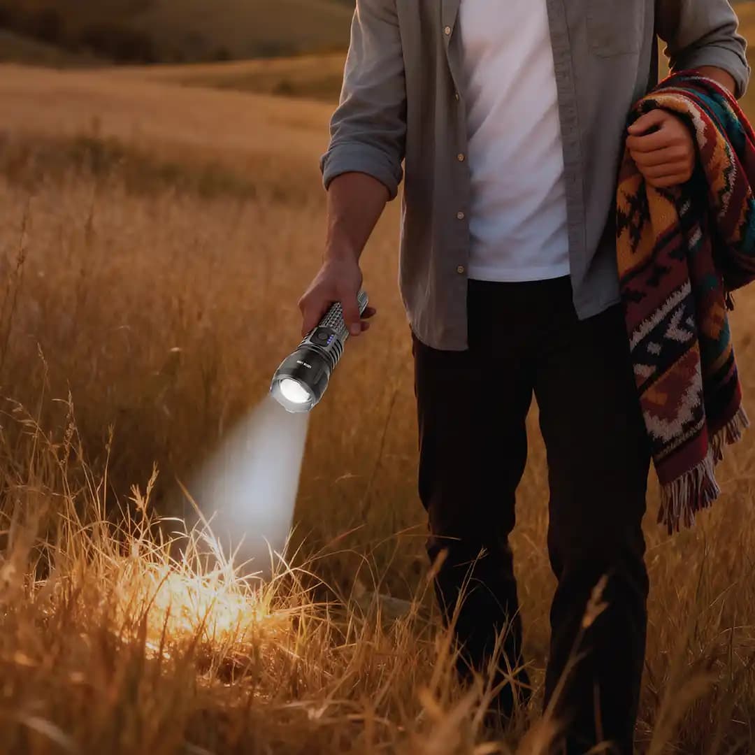 Green Lion Hunter Portable LED Torch - Grey