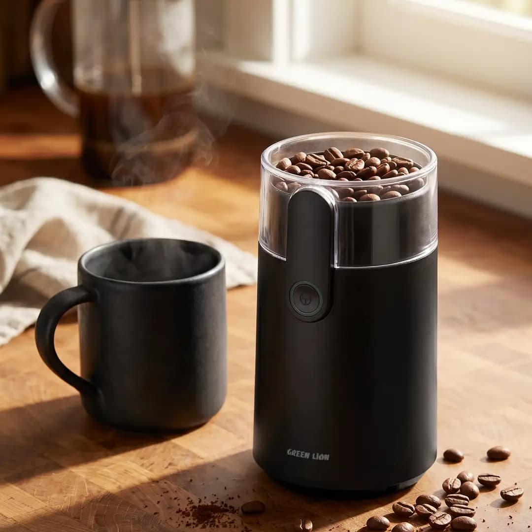 Green Lion Grind Max Coffee Grinder 150W - Black