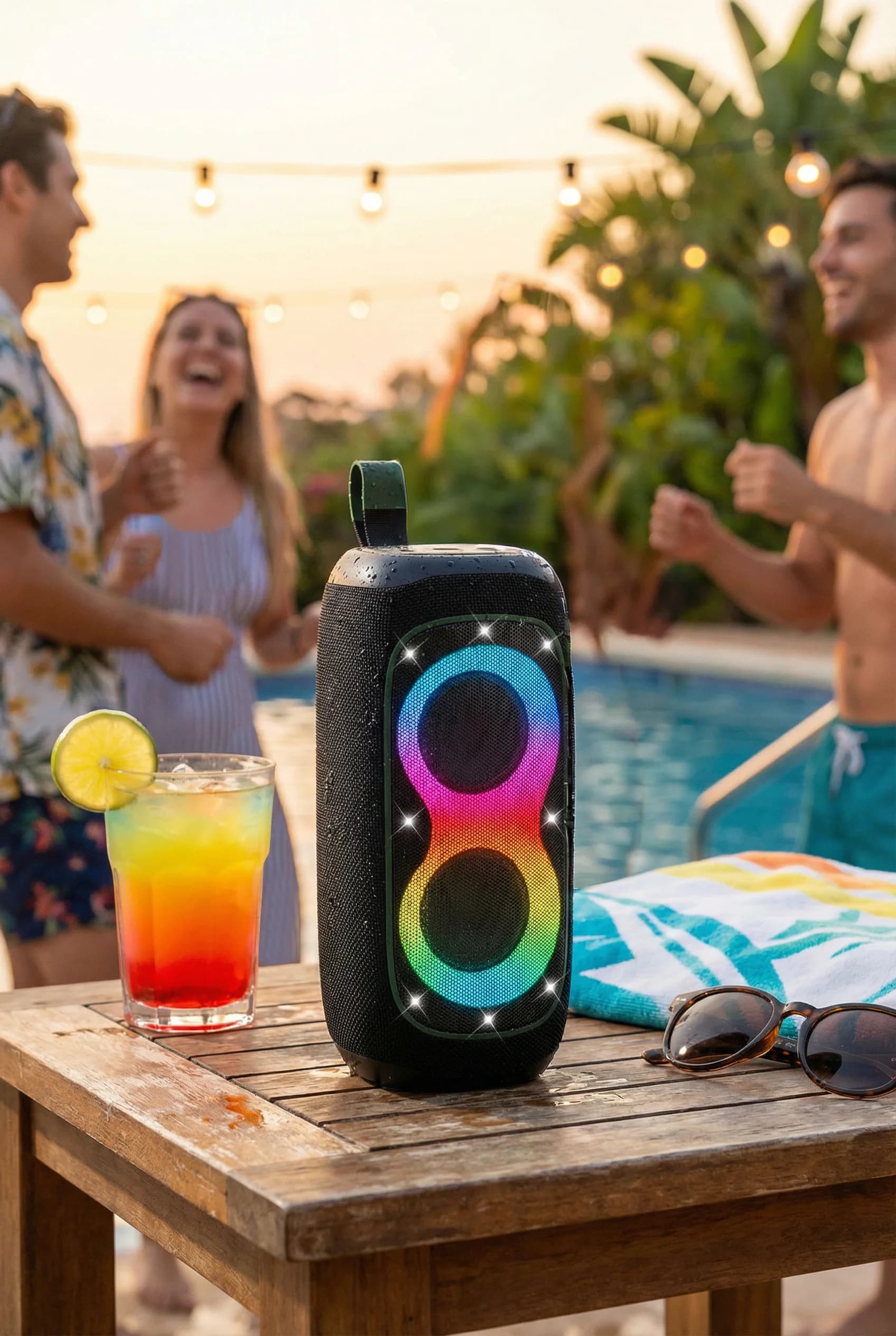 Green Lion Thunder 30 Portable Bluetooth Speaker - Black