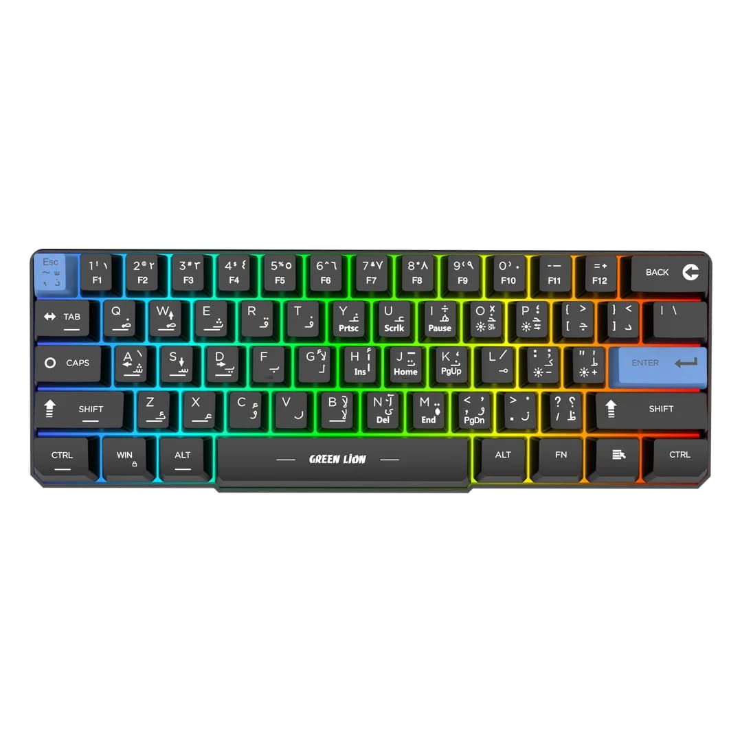 Green Lion GKM-60 Wired Gaming Keyboard - Black