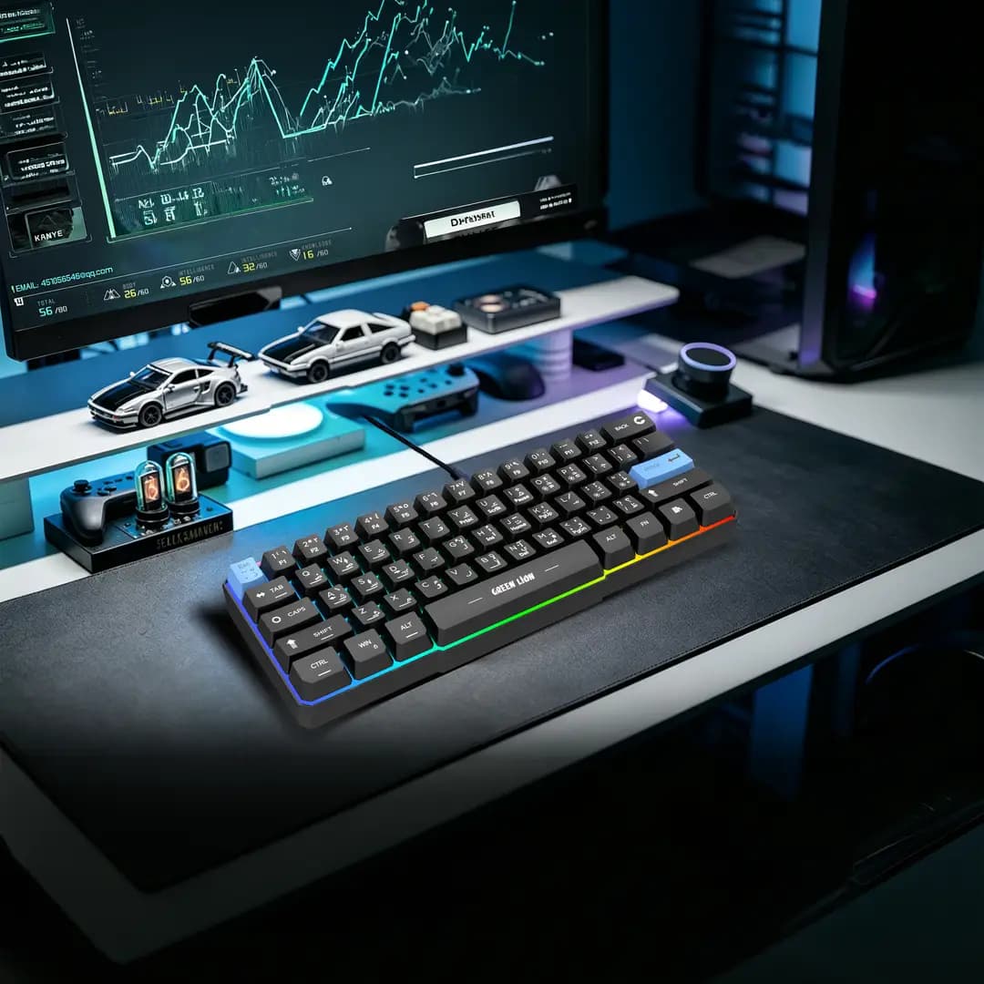 Green Lion GKM-60 Wired Gaming Keyboard - Black