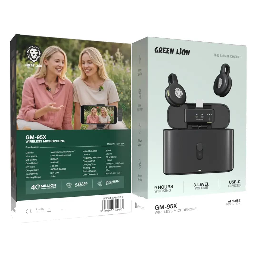 Green Lion GM-95X Wireless Microphone - Black
