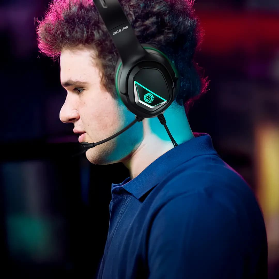 Green Lion Runner Wired Gaming Headphone