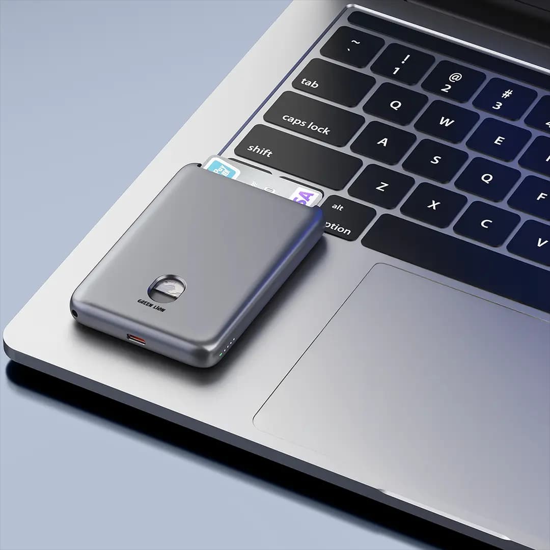 Green Lion Vetra 5000mAh Magnetic Power Bank - Gray