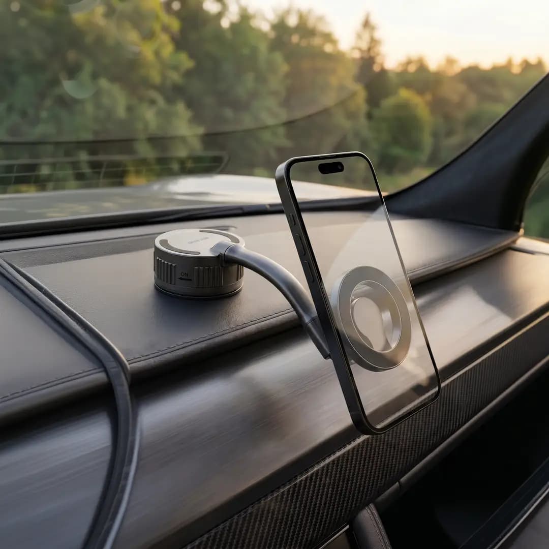 Green Lion GX-91 MagSafe Suction Car Phone Mount - Black