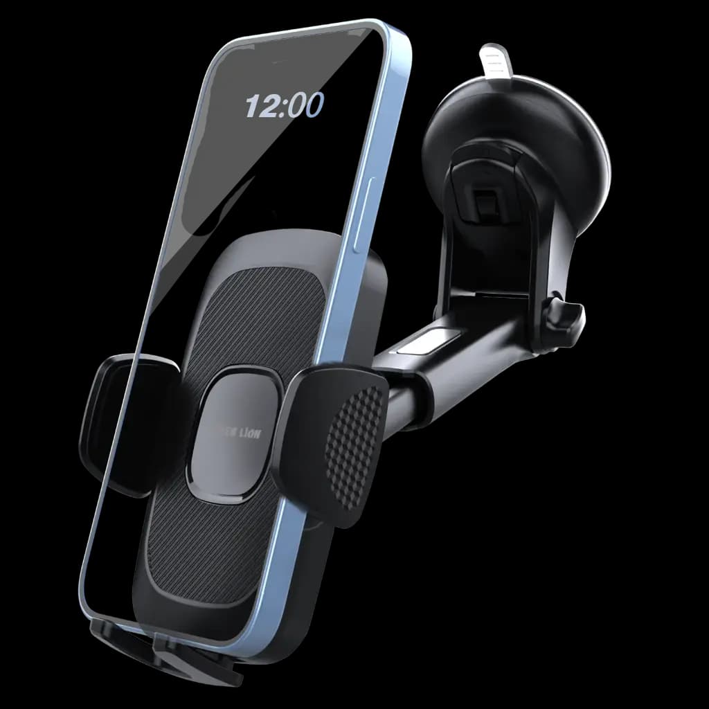 Green Lion GX-93 Suction Car Phone Mount Holder - Black