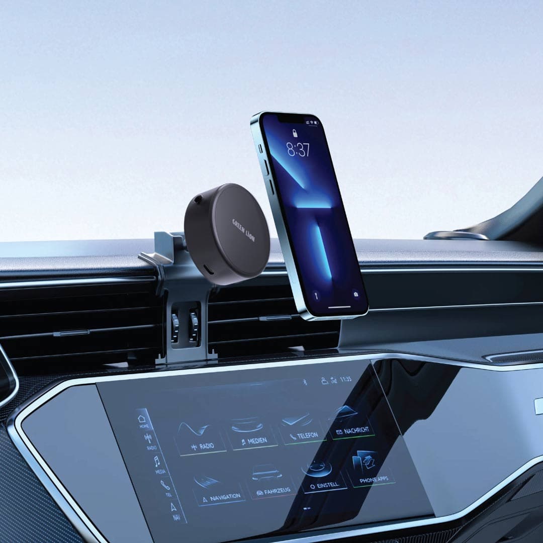 Green Lion Auto-Suction Magnetic Phone Holder - Black