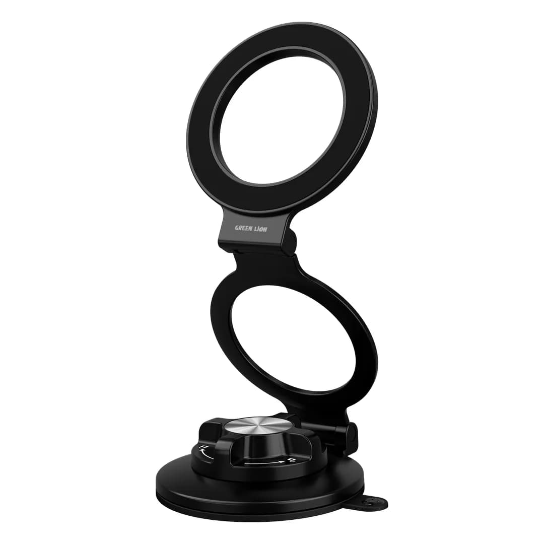 Green Lion GX-14 MagSafe Foldable Car Phone Holder - Black