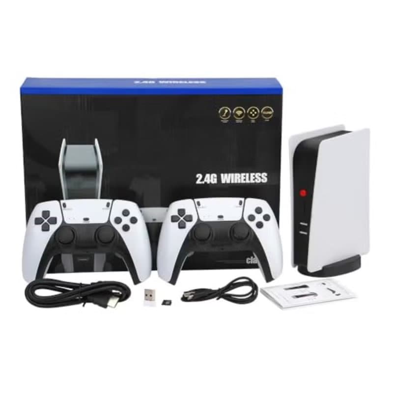 Retro TV Game Box Console with 2.4G Wireless Controllers & 4K HDMI