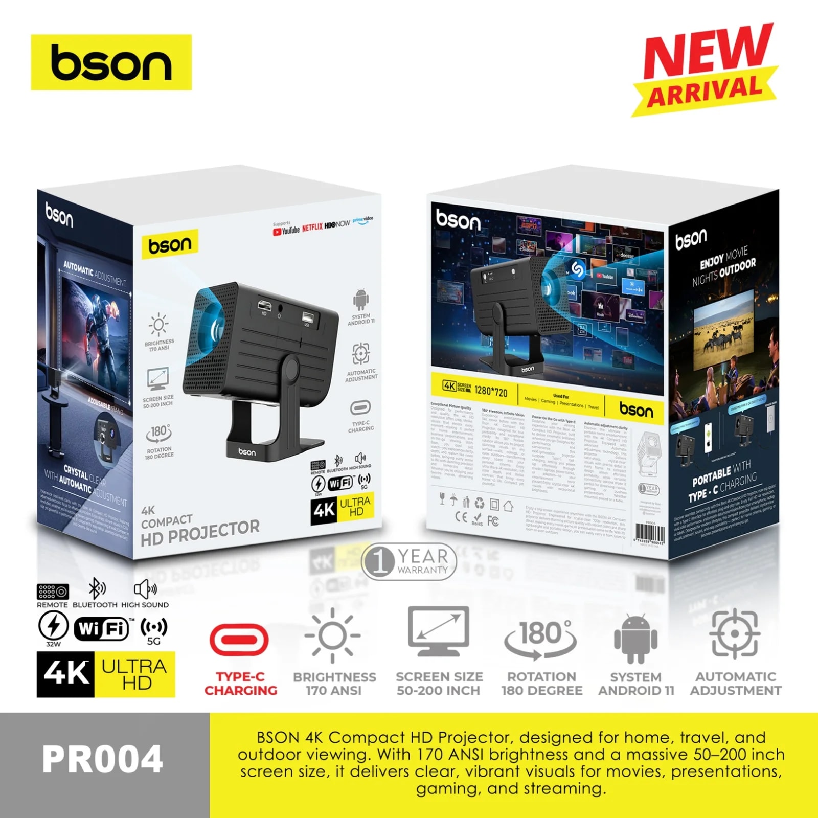 BSON Mini Portable Projector 2