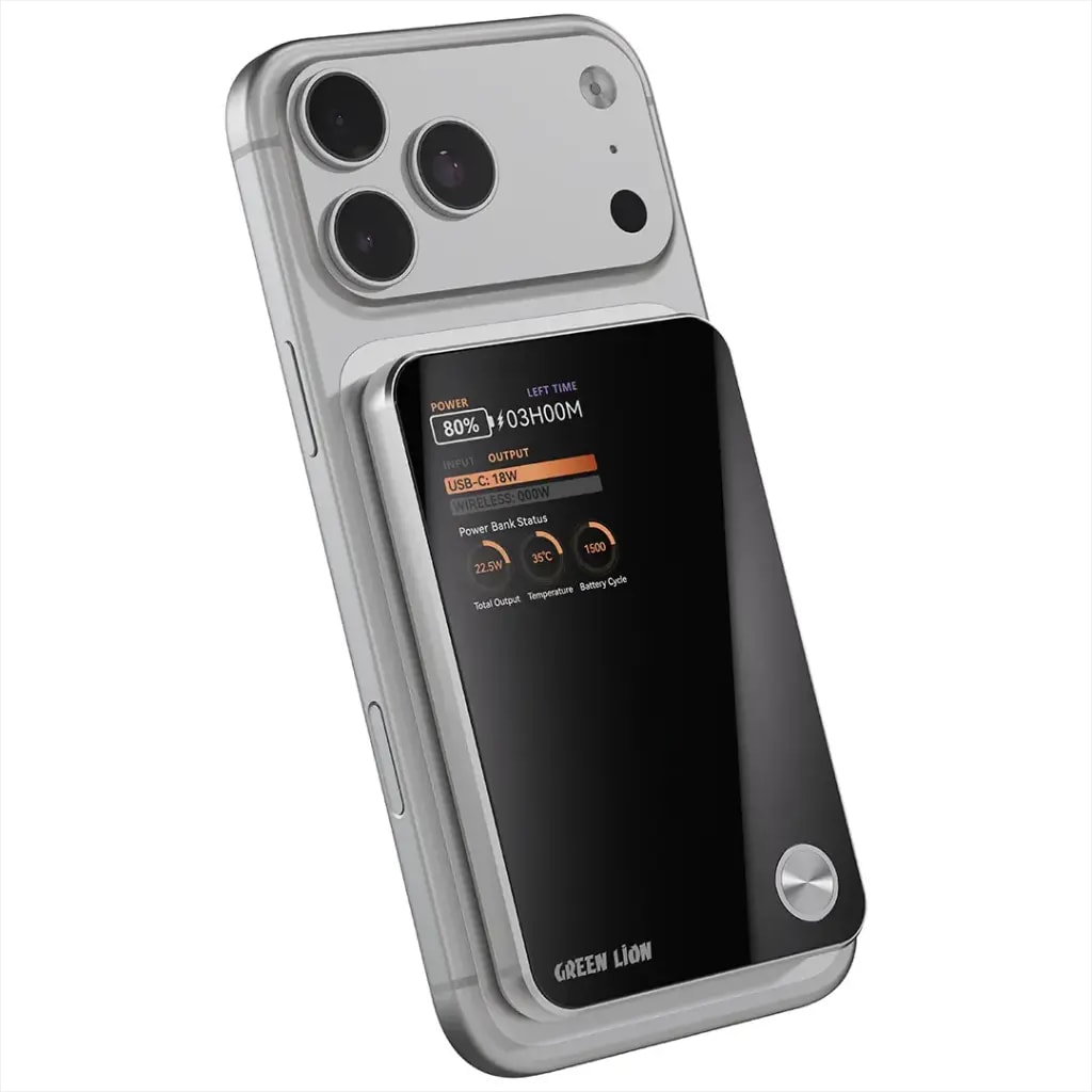 Green Lion Magnetic Power Bank with Display 4