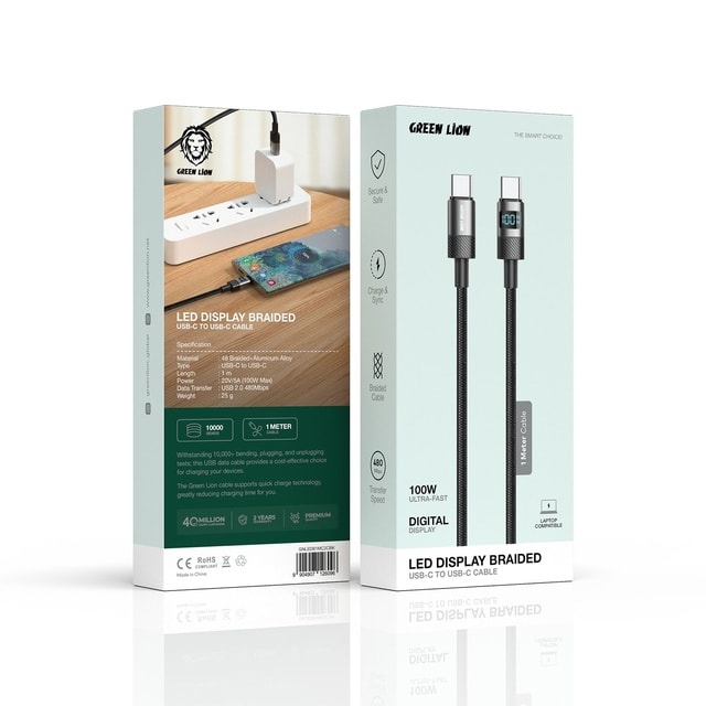 USB-C to USB-C Fast Charging Cable with Power Display 2