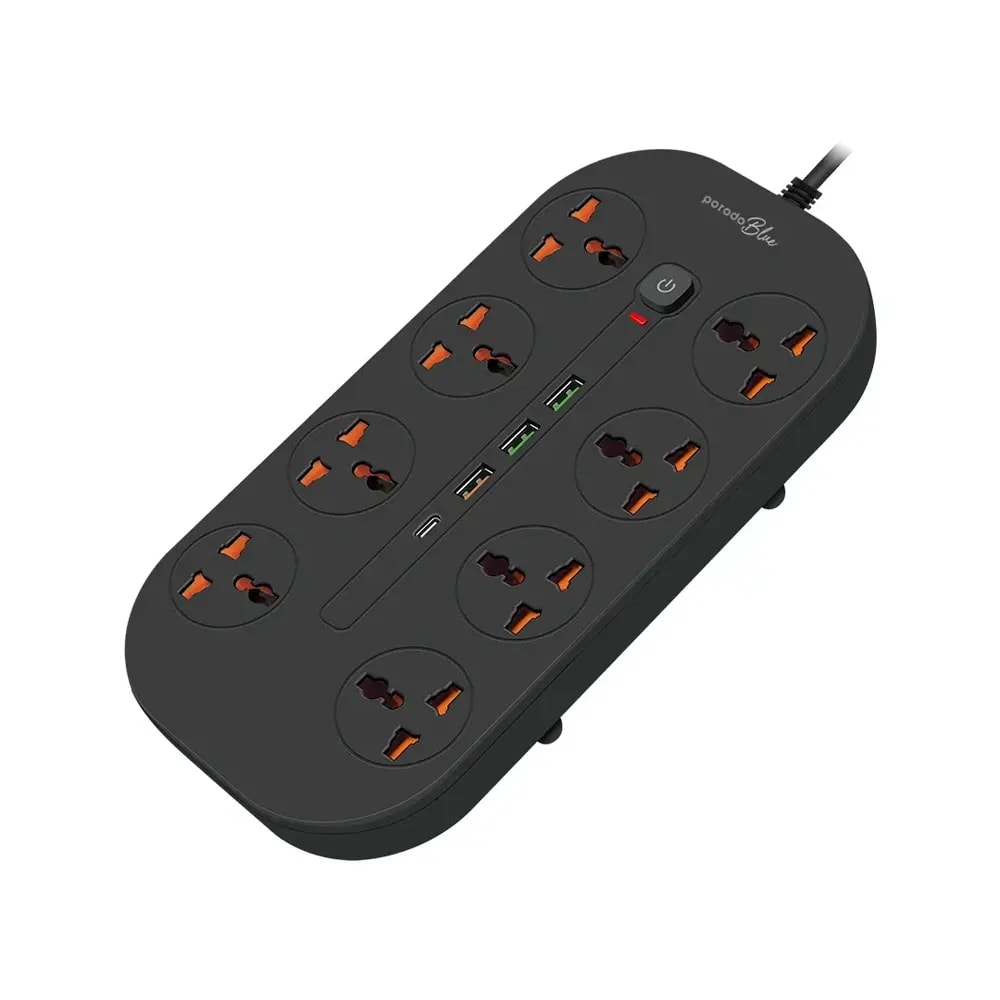 PorodoBlue Multi-Outlet Power Strip with USB Ports