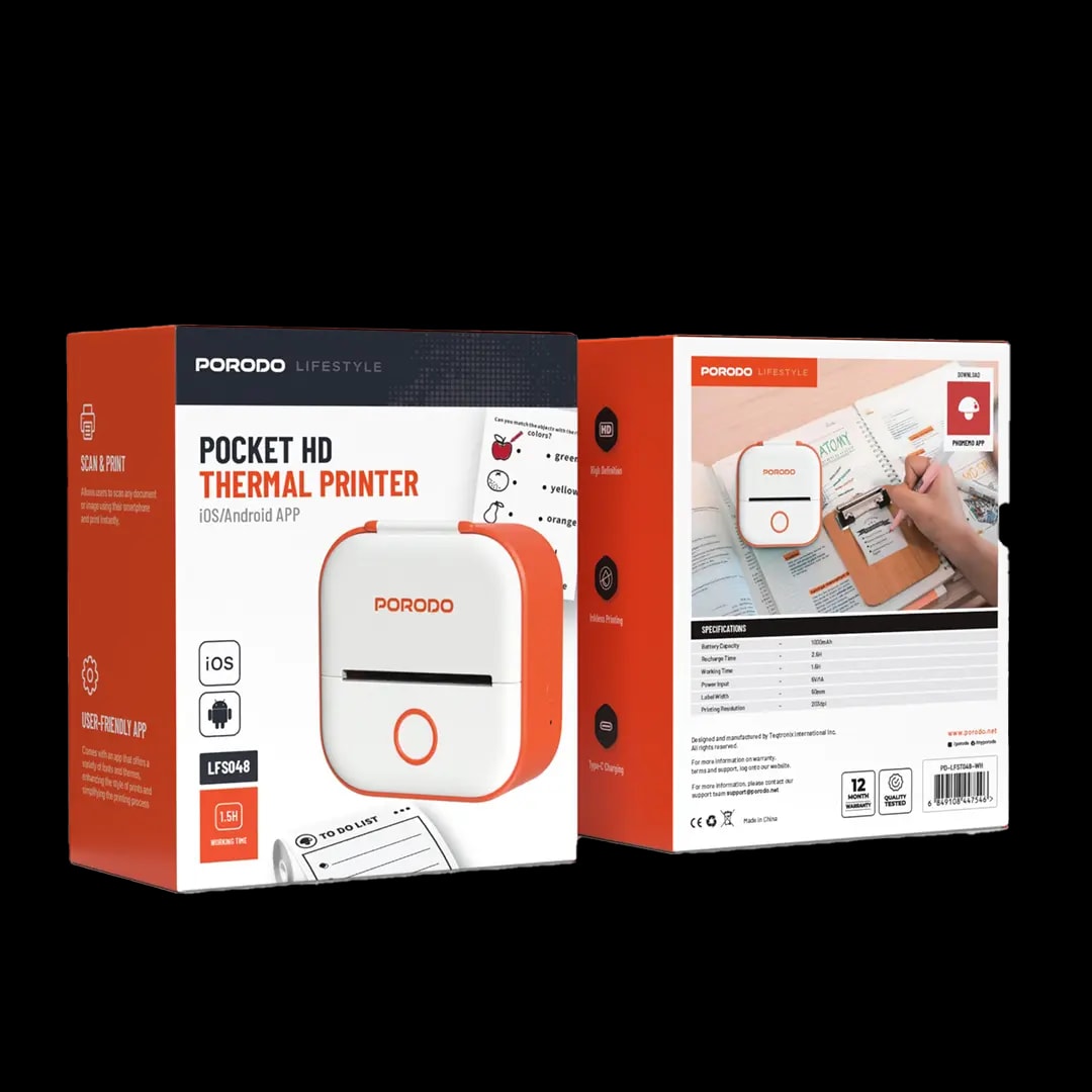 Porodo Lifestyle Pocket HD Thermal Printer 2