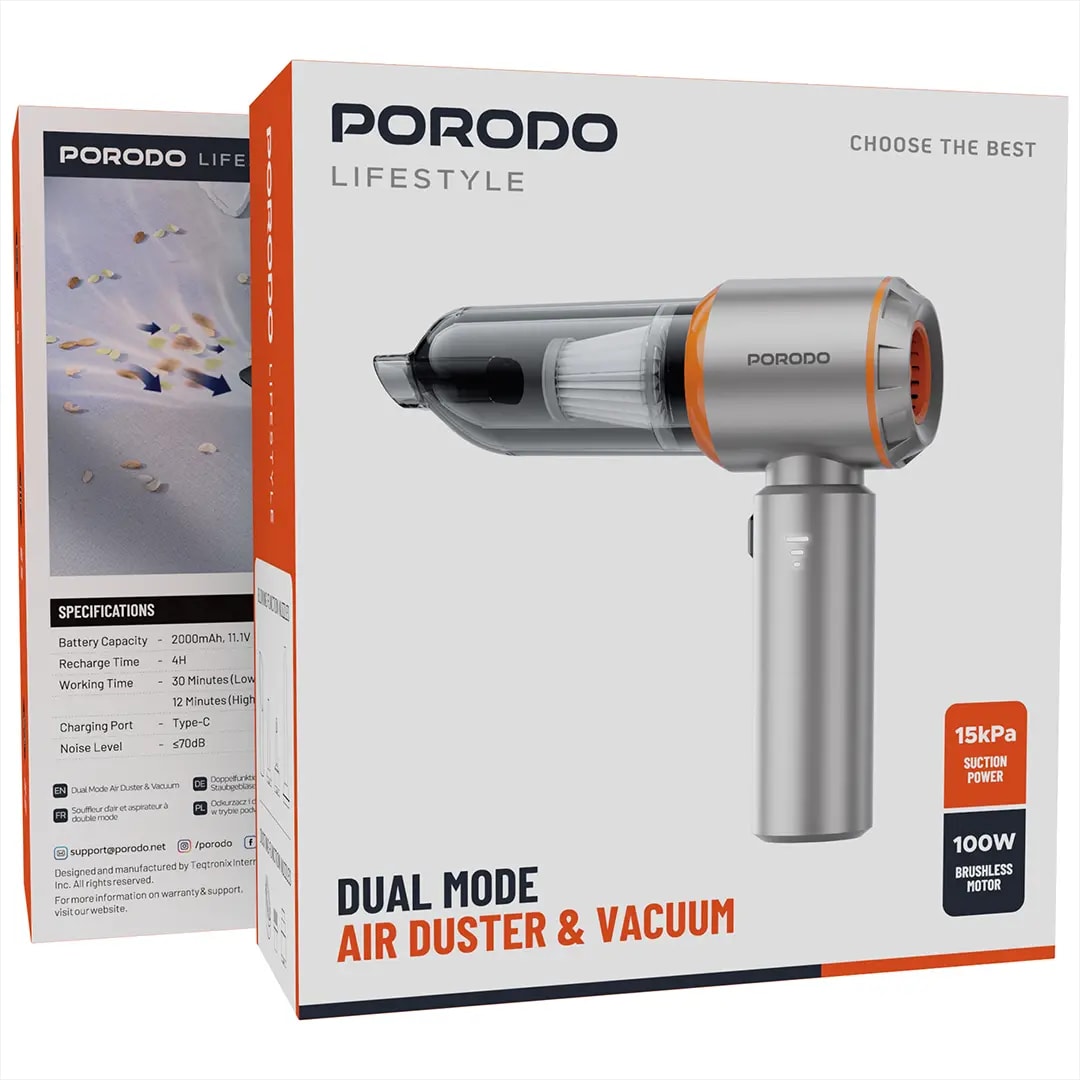 Porodo Lifestyle Dual Mode Air Duster & Vacuum 2